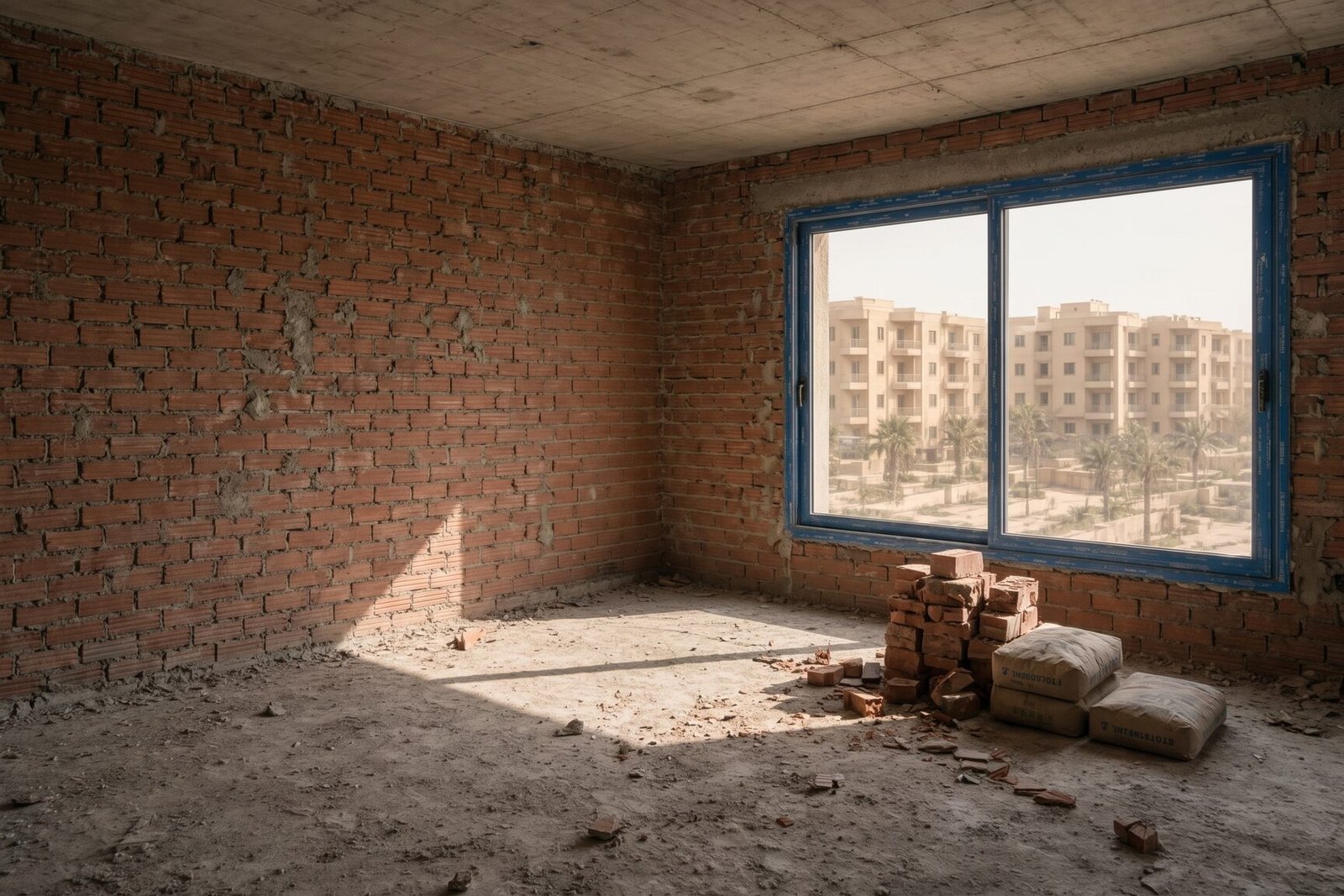 The same room at the stage of Demolition and walls